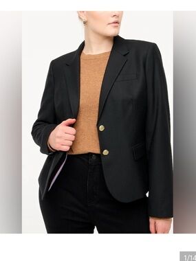 J. Crew Factory Black Blazer with Gold Buttons